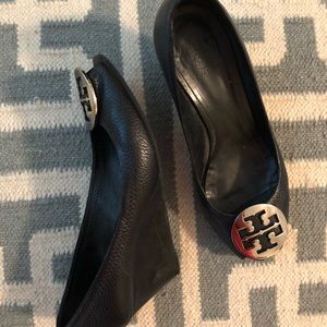 Tory Burch Black Wedges